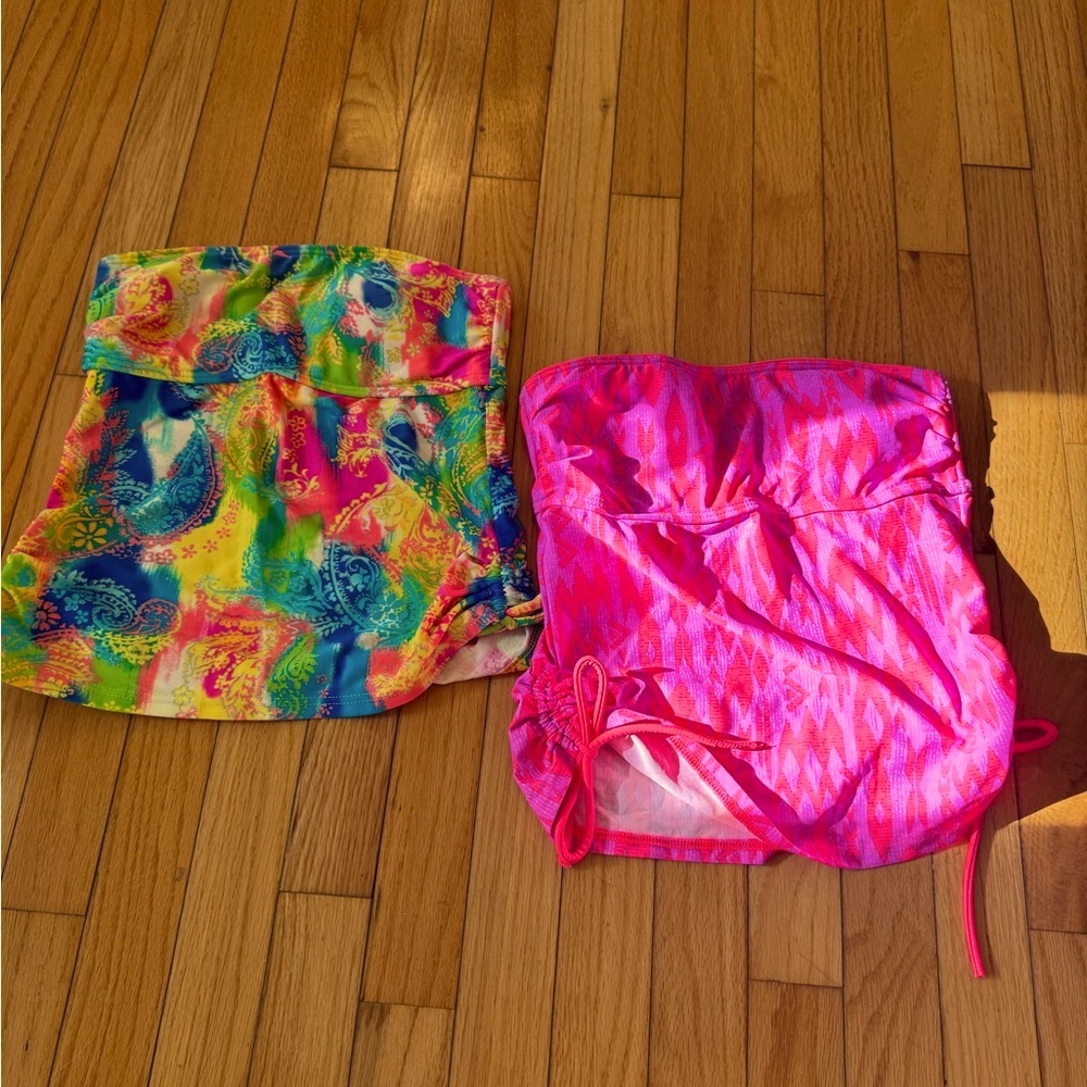 Colorful Strapless Tops Set